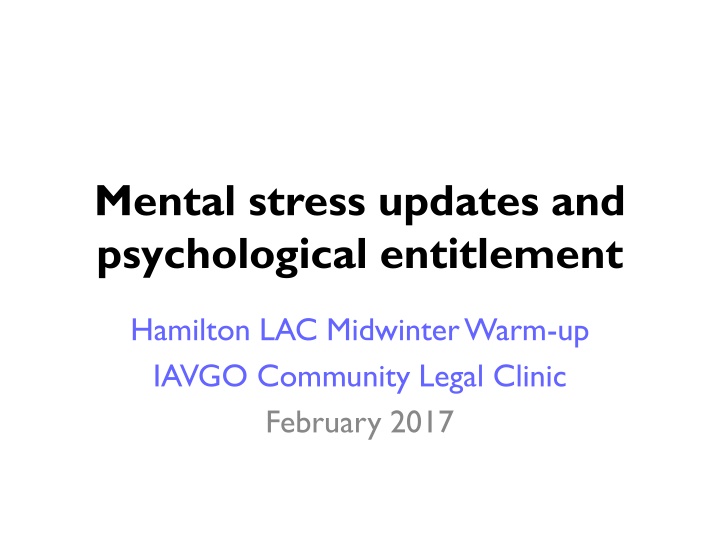 Insights on WSIB Decisions and Mental Health Challenges in Workplace