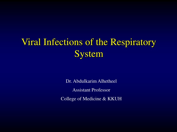 Viral Infections of the Respiratory System