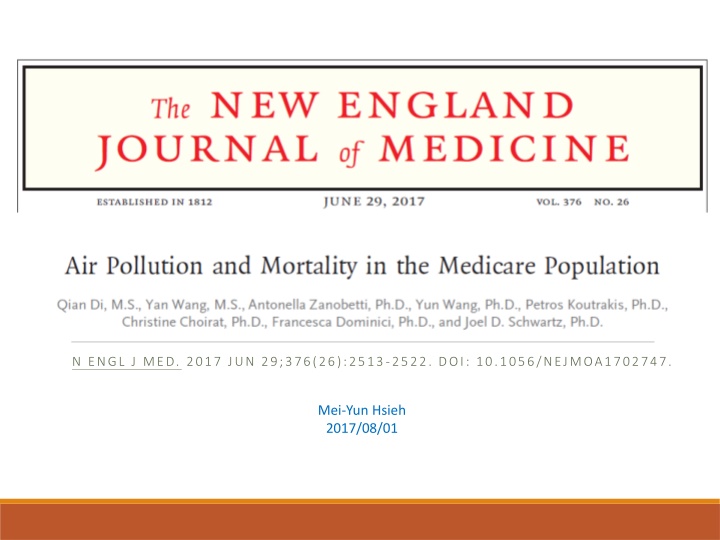 Long-Term Air Pollution Exposure and Risk of Death