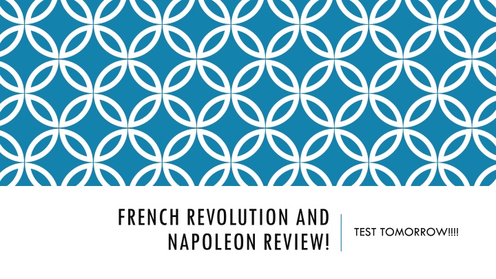 French Revolution and Napoleon Review Test Tomorrow!