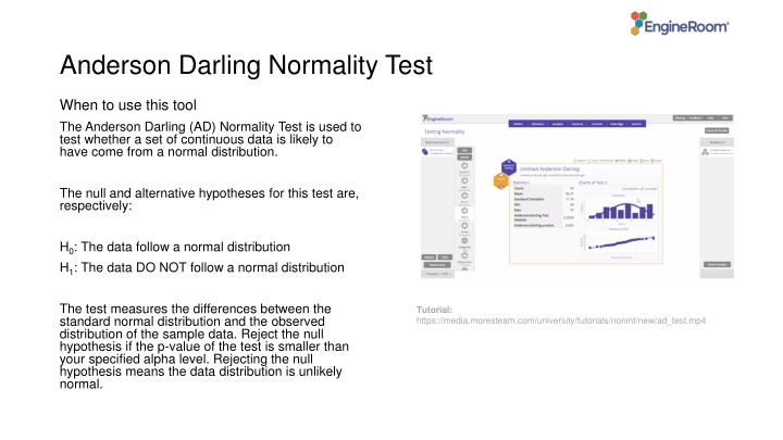 The Anderson-Darling Normality Test