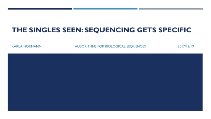 Sequencing Algorithms for Biological Sequences