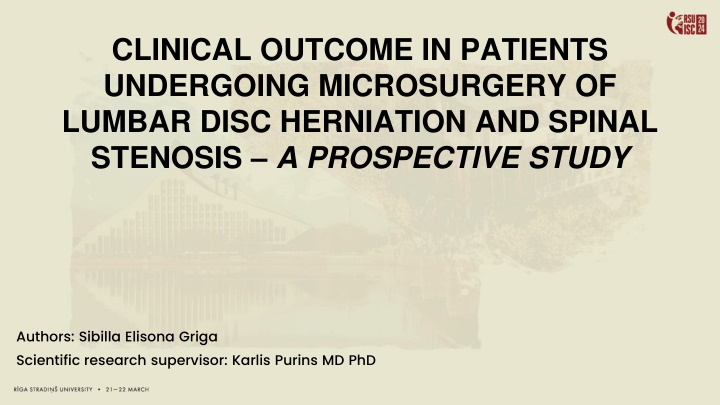 Clinical Outcomes in Microsurgery for Lumbar Disc Herniation: Prospective Study
