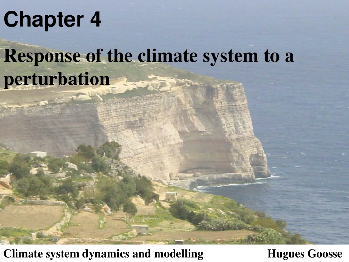 Climate System Response to Perturbations: Insights from Hugues Goosse's Chapter 4