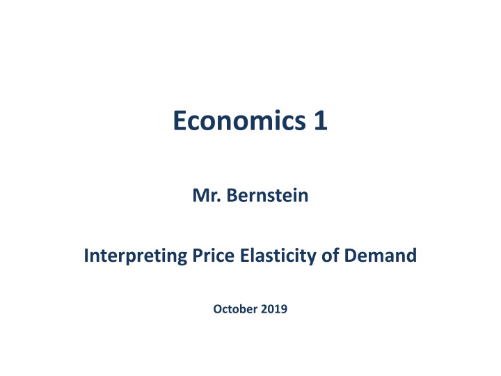 Price Elasticity of Demand in Economics