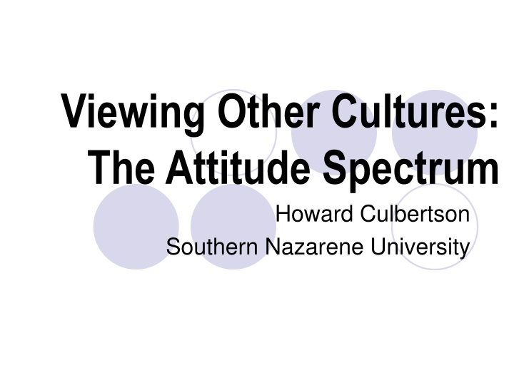 Embracing Different Cultures: The Attitude Spectrum