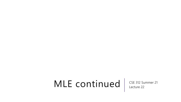 Maximum Likelihood Estimation in Statistics