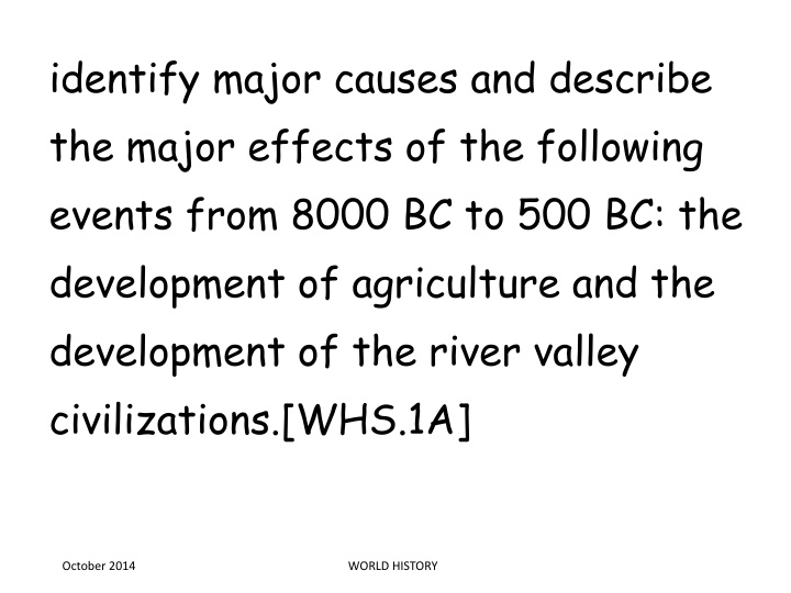 Major Causes and Effects of Key Historical Events