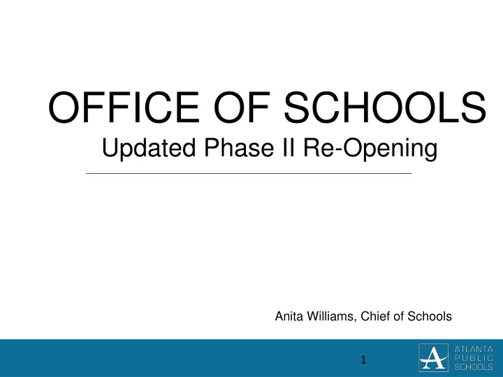 Phase II Re-Opening: Updated Guidelines and Timeline