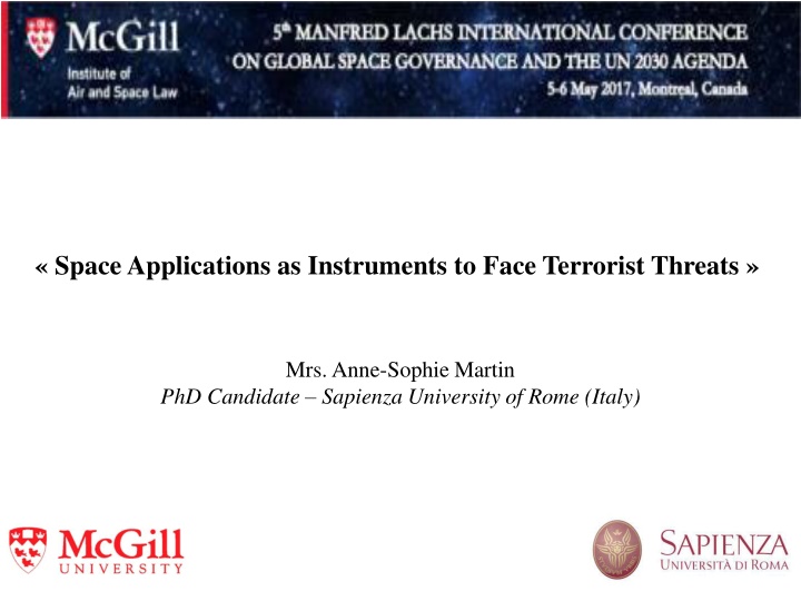 Space Applications as Instruments to Face Terrorist Threats