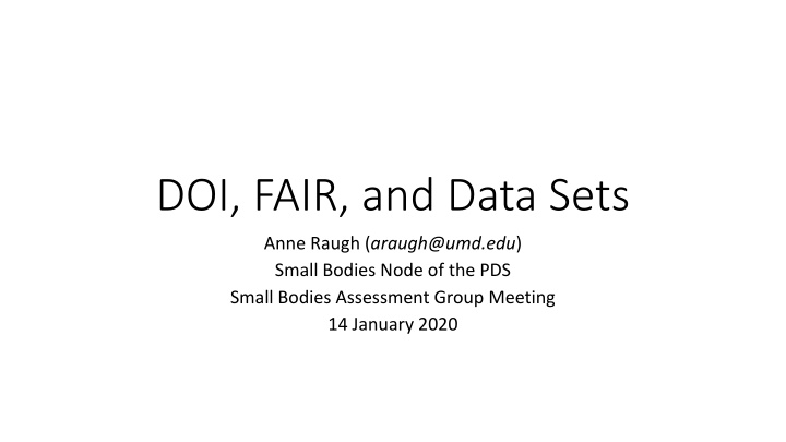 Enhancing ROI through DOI, FAIR, and Data Sets