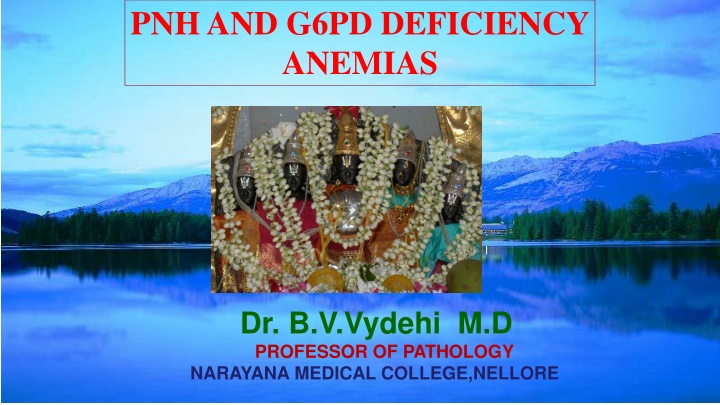 Paroxysmal Nocturnal Hemoglobinuria (PNH) and G6PD Deficiency Anemias