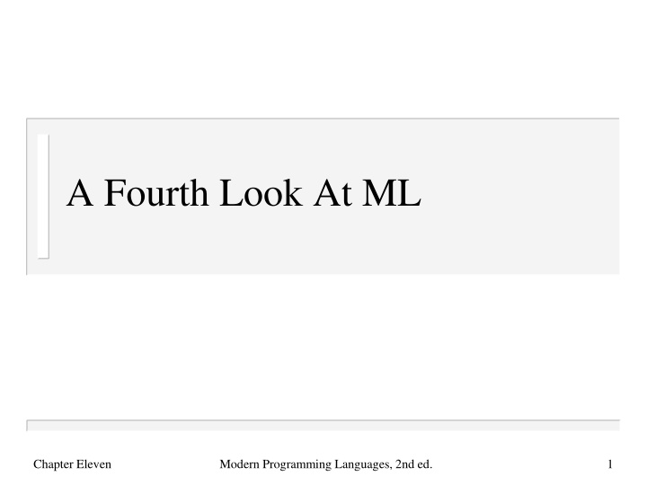 ML Type Definitions and Constructors