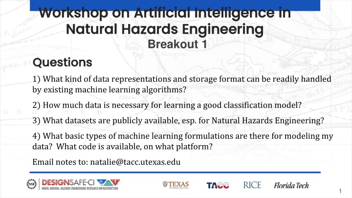 Workshop on Artificial Intelligence in Natural Hazards Engineering