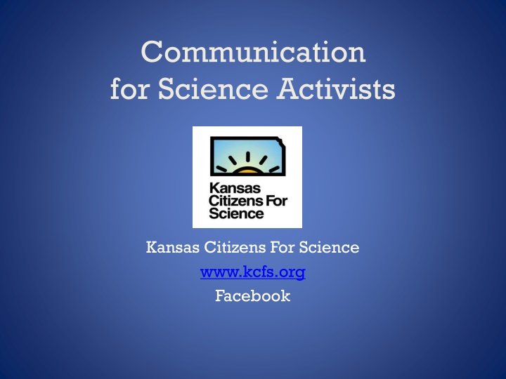 Kansas Citizens For Science: Advocating for Science Education and Public Understanding