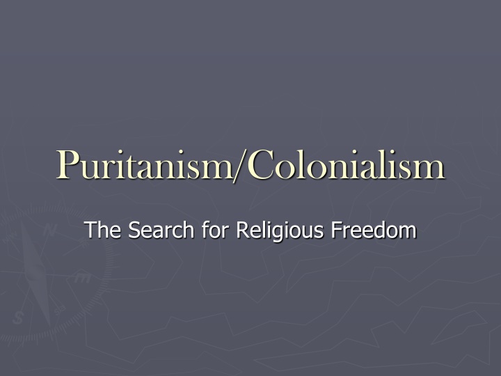 The Puritan Search for Religious Freedom in Colonial Times