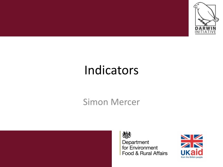 Indicators in Monitoring and Evaluation