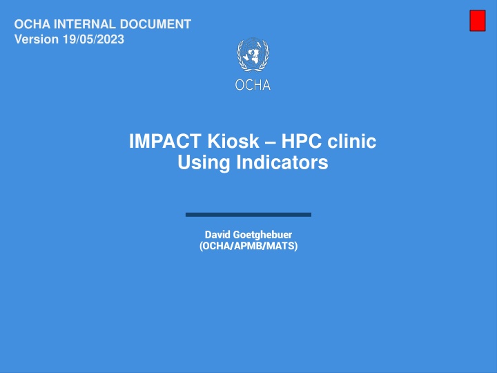 Evaluation of OCHA Impact Kiosk Clinic Metrics and Strategic Planning