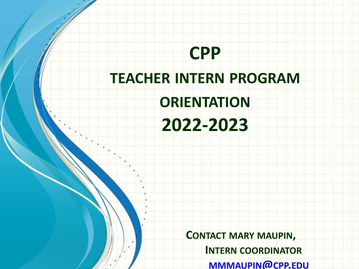 Cal Poly Pomona Teacher Intern Program Overview