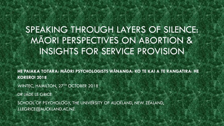 Mori Perspectives on Abortion: Insights and Challenges