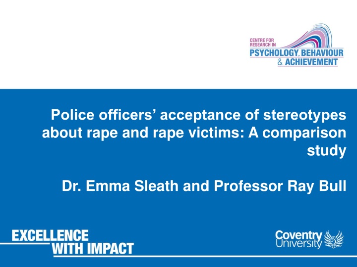 Police Officers' Acceptance of Stereotypes about Rape and Rape Victims