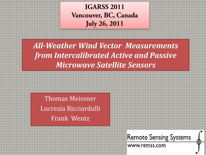Analysis of All-Weather Wind Vector Measurements from Satellite Sensors