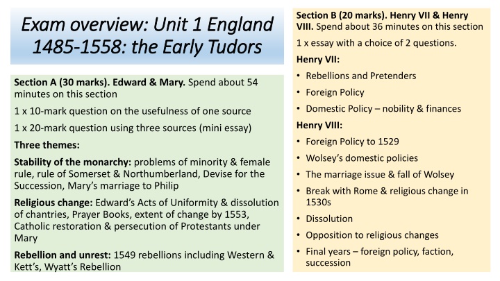 Tudor Rule: Challenges and Policies of Henry VII and Henry VIII