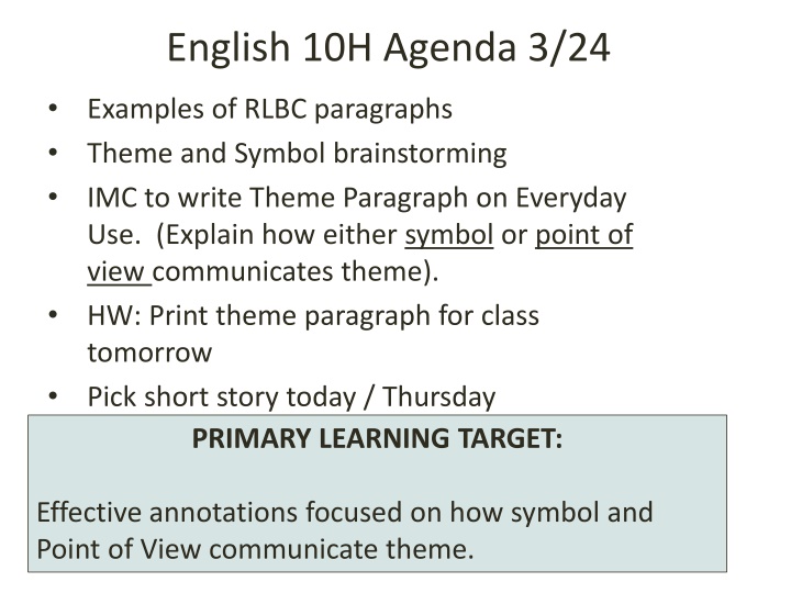 Analyzing Theme and Symbolism in 