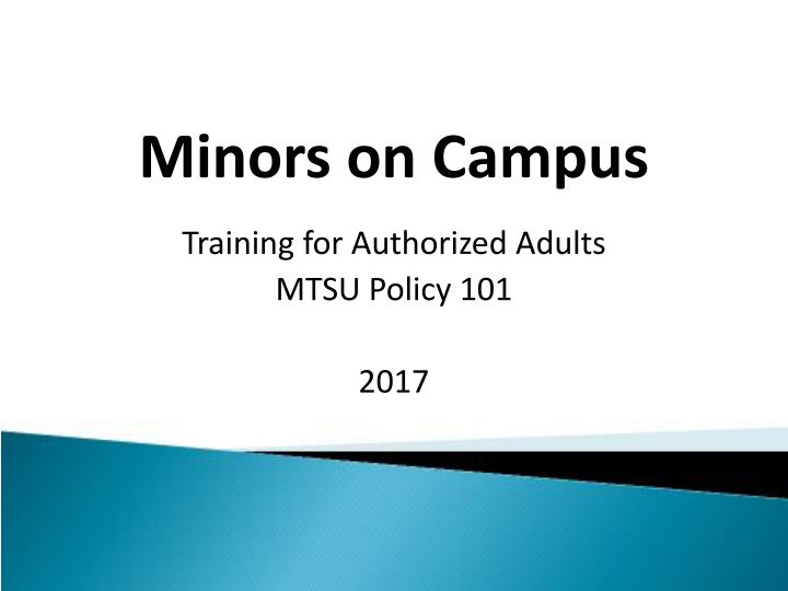 Minors on Campus Policy Guidelines at MTSU