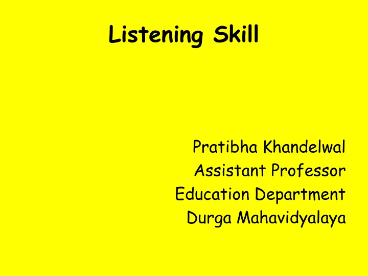 Enhancing Listening Skills in Education