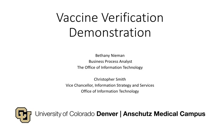Vaccine Verification Process Overview