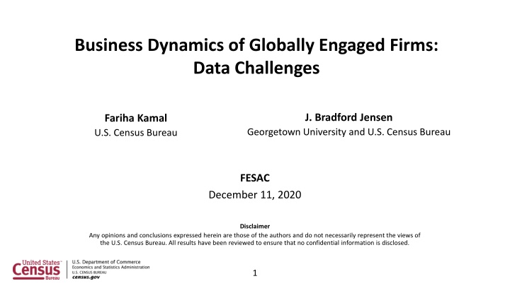 Business Dynamics of Globally Engaged Firms