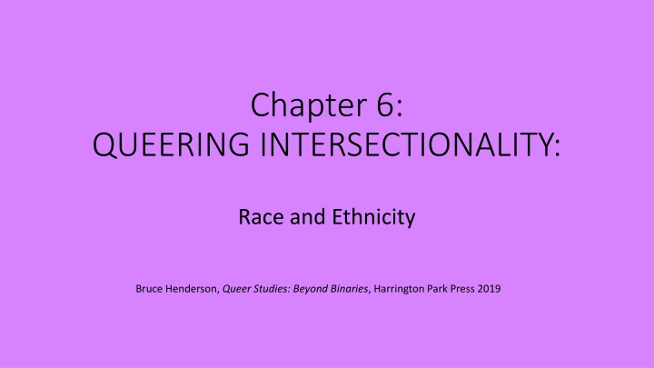 Queer Identities in Native American and African-American Communities