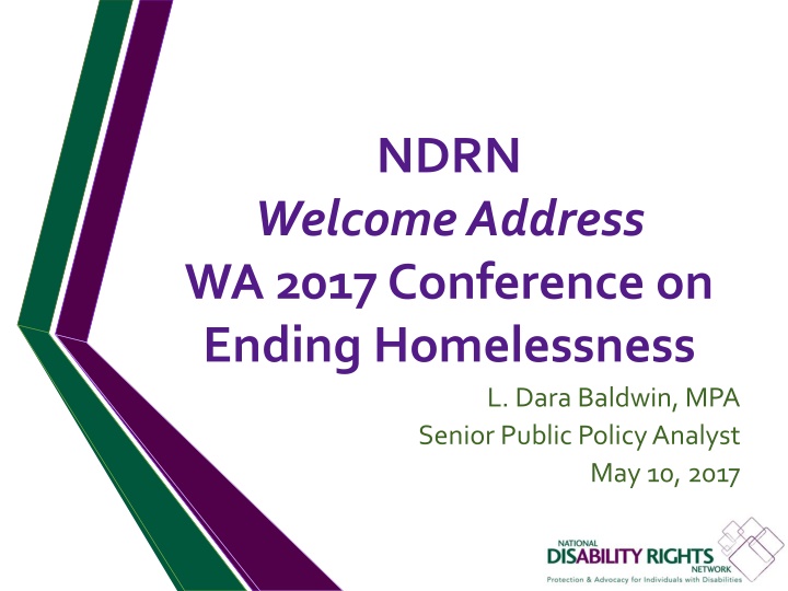 National Disability Rights Network (NDRN) Conference on Ending Homelessness