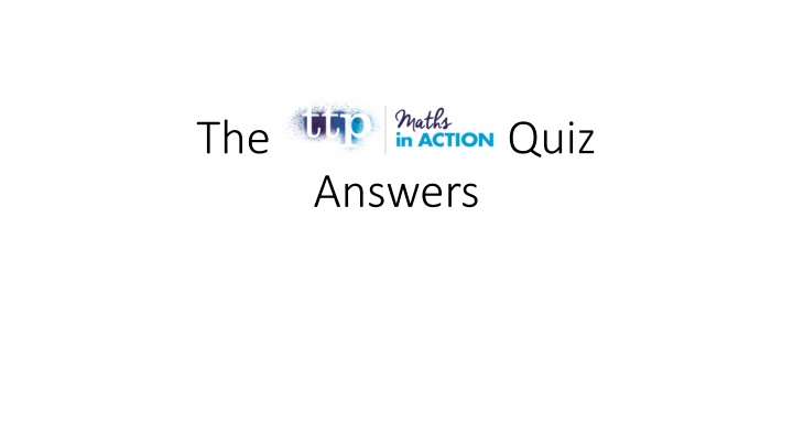 Fun Math Quiz Answers and Puzzles