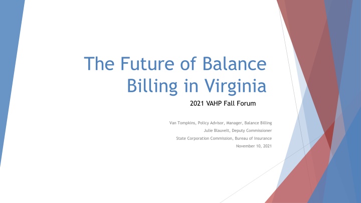 Future of Balance Billing in Virginia: Insights from 2021 Fall Forum