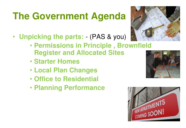 Government Agenda for Brownfield Land Development