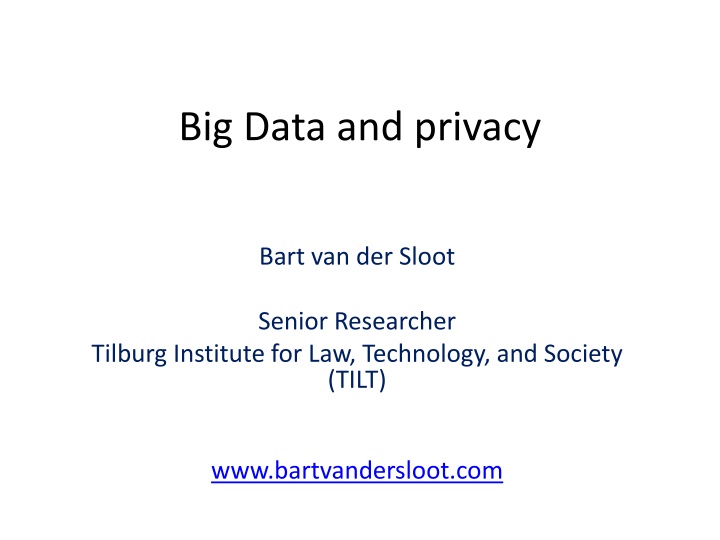Big Data and Privacy: Challenges and Perspectives