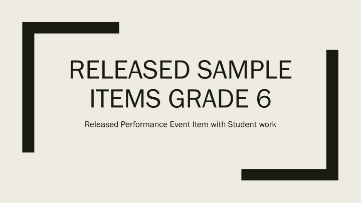 Grade 6 Math Performance Event: Pricing Analysis Task
