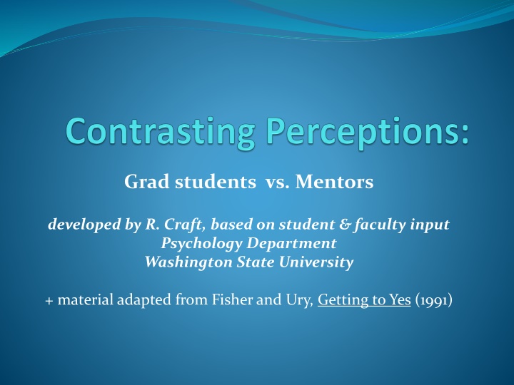 Insights into Mentor-Student Perceptions in Academia