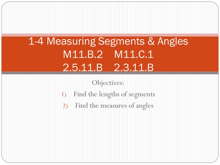 Geometry: Segment and Angle Measurement