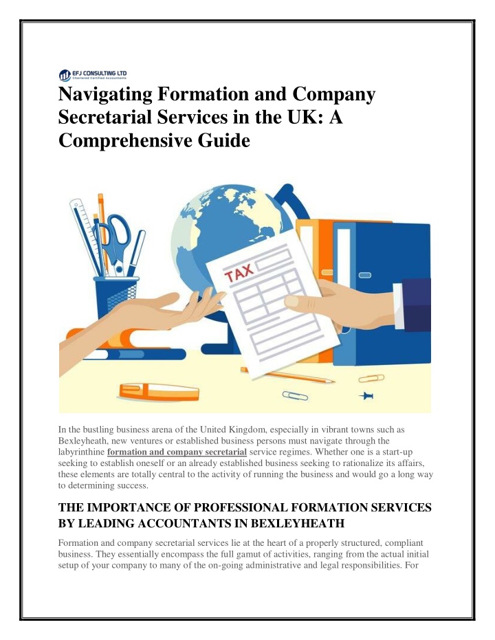navigating formation and company secretarial n.w
