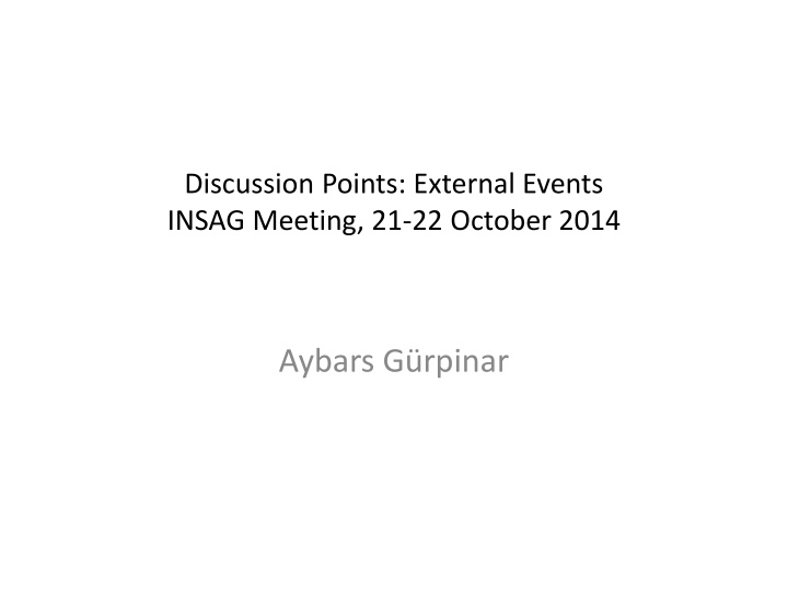 Nuclear Safety Conference Discussion Points