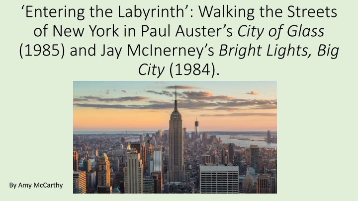 Exploring the Streets of New York Through Literary Works
