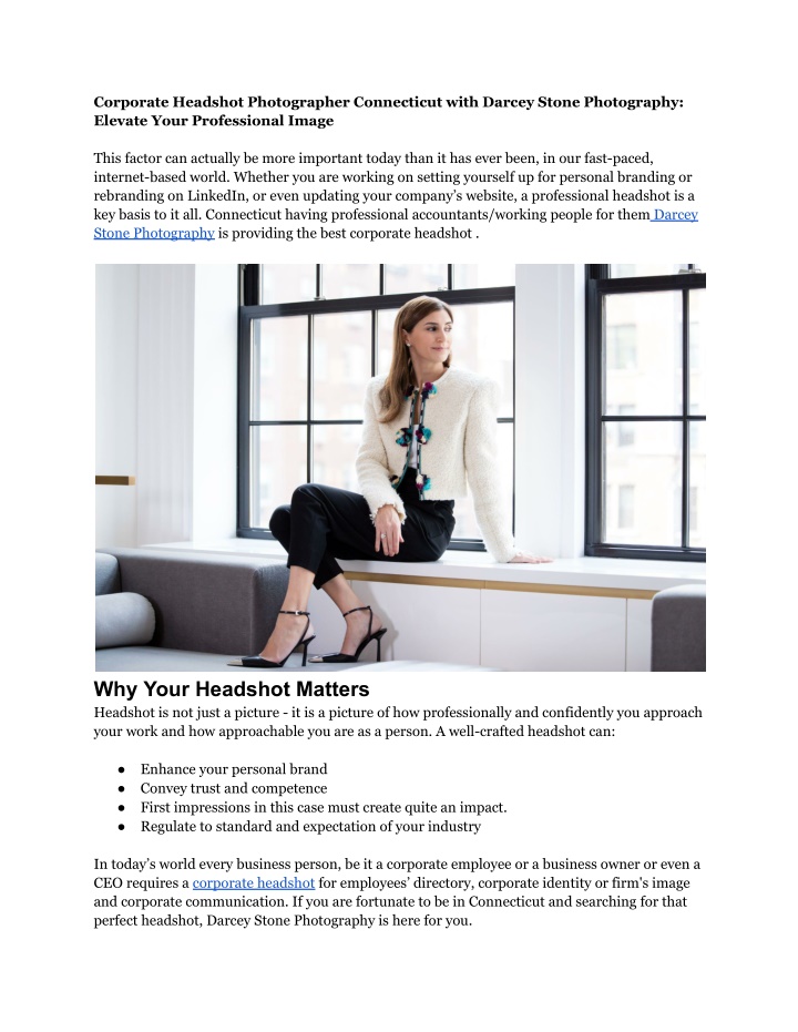 corporate headshot photographer connecticut with n.w
