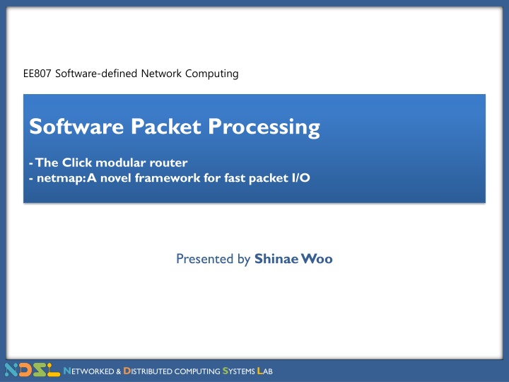 Innovations in Software-Defined Network Computing