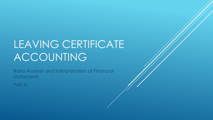 Ratio Analysis in Accounting