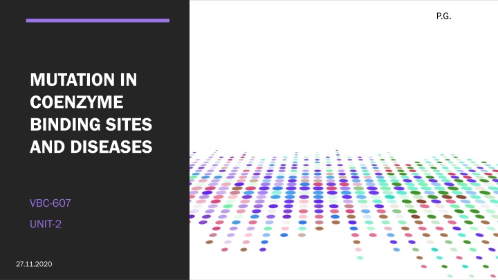 Mutations in Coenzyme Binding Sites and Related Diseases