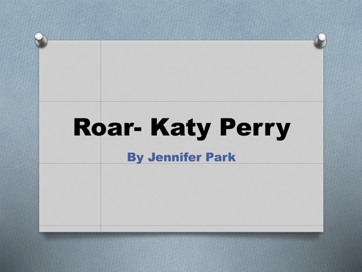 Literary Devices in Katy Perry's Song Roar