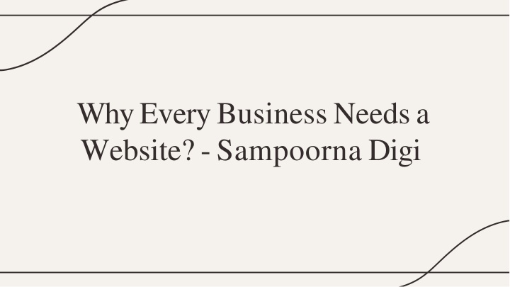 Why Every Business Must Have a Website for Growth in 2024  Watch this on Sampoorna Digi YouTube Channel